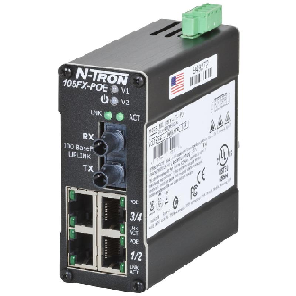 Switch non géré 5p 4xRJ45 10/100 (4xPoE), 1xFIBRE s.mode SC, 80 km-Lire la description