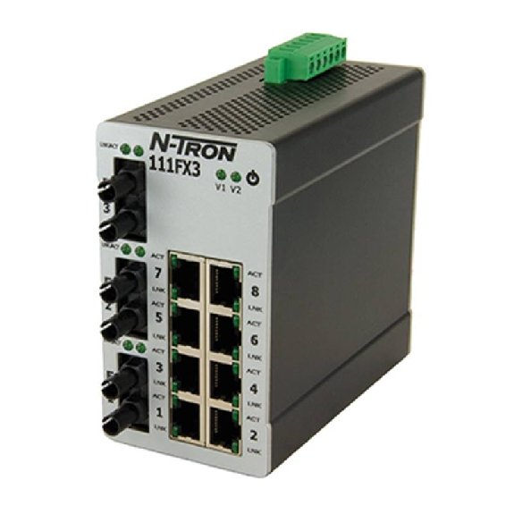 Switch non géré 11p 8xRJ45 10/100, 3xFIBRE s.mode ST 80 km-Lire la description