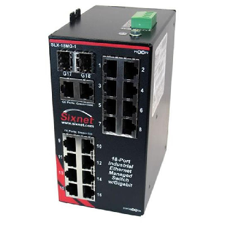 Switch géré 18p 16xRJ45 10/100 (2 FIBRE), 2xRJ45 Giga (2 FIBRE Giga)-Lire la description