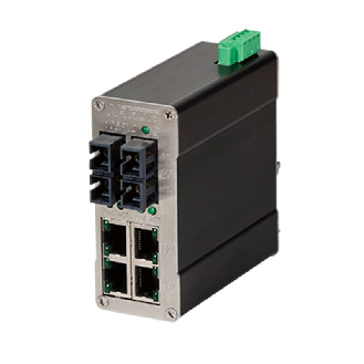 Switch non géré 6p 4xRJ45 10/100, 2xFIBRE m.mode SC 2 km, opt MDR-Lire la description