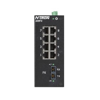 Switch surveillé 9p 8xRJ45 10/100, 1xFIBRE s.mode SC 80 km, N-VIEW-Lire la description