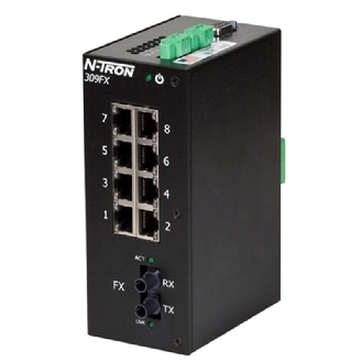 Switch surveillé 9p 8xRJ45 10/100, 1xFIBRE s.mode SC 80 km, N-VIEW-Lire la description
