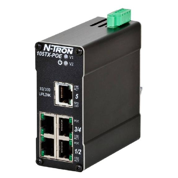 Switch non géré 5p 5xRJ45 10/100 (4xPoE), rail DIN, métal Switch non géré 5p 5xRJ45 10/100 (4xPoE), rail DIN, métal-Lire la description