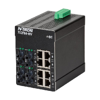 Switch géré 12p 8xRJ45 10/100, 4xFIBRE m.mode ST 2 km, HV-Lire la description