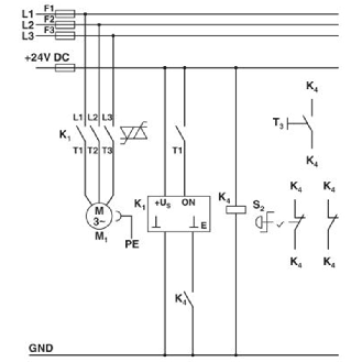 Démarreur moteur direct, 9A (AC51)/6,5A (AC53a), 24Vdc-Lire la description