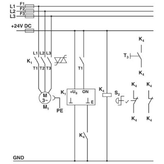 Démarreur moteur direct, 9A (AC51)/6,5A (AC53a), 24Vdc Démarreur moteur direct, 9A (AC51)/6,5A (AC53a), 24Vdc-Lire la description