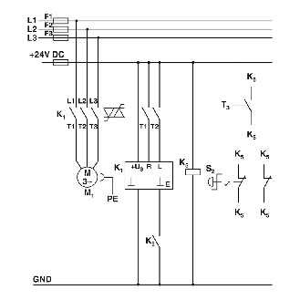 Démarreur moteur, inversion de marche, protection thermique, Cde24Vdc-Lire la description