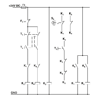 Démarreur moteur, inversion de marche, protection thermique, Cde24Vdc-Lire la description