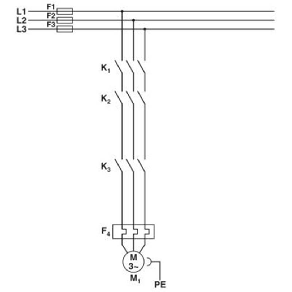 Démarreur moteur AC triphasés jusqu'à 500 VAC et 2,4 A / Cde 24VDC Démarreur moteur AC triphasés jusqu'à 500 VAC et 2,4 A / Cde 24VDC-Lire la description