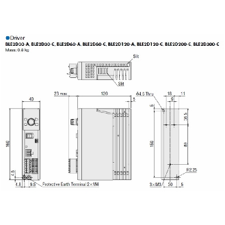 Servodrive BLE2, AC monophasé 200-240 VAC 120 W-Lire la description