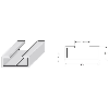 Bord sensible L=1300mm Câble 2 fils 2000mm + Terminaison