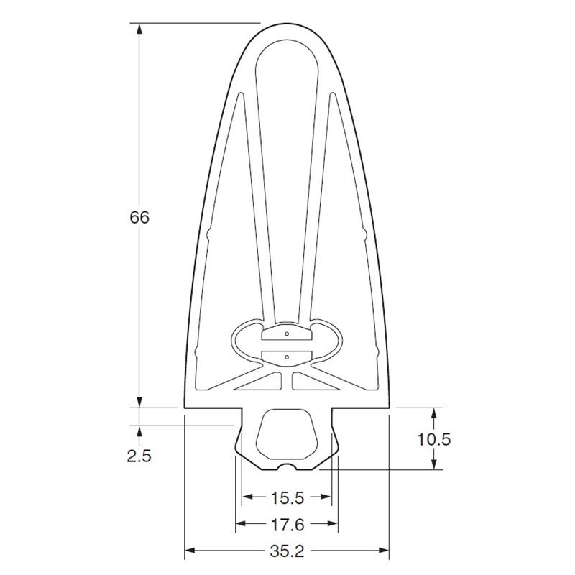 Bord sensible L=1840mm Câble 2 fils 1500+500mm Bord sensible L=1840mm Câble 2 fils 1500+500mm-Lire la description