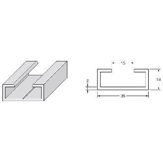 Bord sensible L=1840mm Câble 2 fils 2000mm + Terminaison-Lire la description