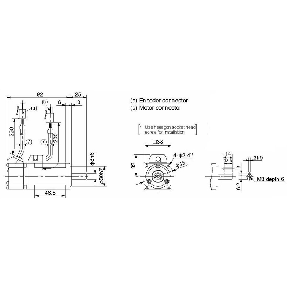 Moteur MINAS LiQi, 100W 3000rpm, 0.42 Nm, key-way shaft, IP65 Moteur MINAS LiQi, 100W 3000rpm, 0.42 Nm, key-way shaft, IP65-Lire la description