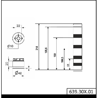 KS40 Design BWM 24VAC/DC VERT/ORANGE/ROUGE IP66 Ø40mm-Lire la description