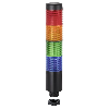 K37 câble 24VAC/DC BU/GN/YE/RD 85dB pulsé IP65 Ø37,5mm NOIR