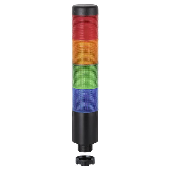 K37 câble 24VAC/DC BU/GN/YE/RD 85dB pulsé IP65 Ø37,5mm NOIR-Lire la description