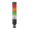 K37 fiche 24VAC/DC CL/GN/YE/RD 85dB pulsé IP65 Ø37,5mm NOIR