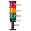 KS72 Classic BM 24VAC/DC GN/YE/RD IP65 Ø70mm NOIR