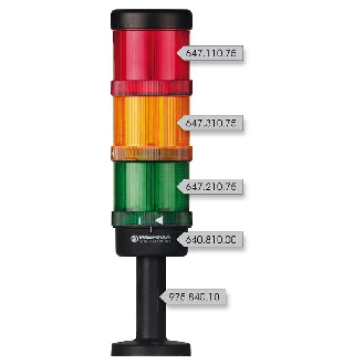 KS72 Classic BM 24VAC/DC GN/YE/RD IP65 Ø70mm NOIR-Lire la description