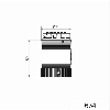 TwinLIGHT 24VAC/DC BLANC IP66 IP69K Ø40mm TRANSPARENT