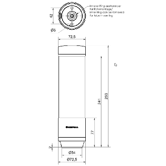 eSIGN 9 Segments MC 24VDC Ø72mm-Lire la description
