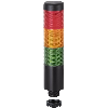 K37 fiche 24VAC/DC VERT/ORANGE/ROUGE IP65 Ø37,5mm NOIR