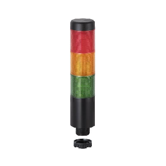 K37 fiche 24VAC/DC VERT/ORANGE/ROUGE 85db pulsé IP65 Ø37,5mm NOIR-Lire la description