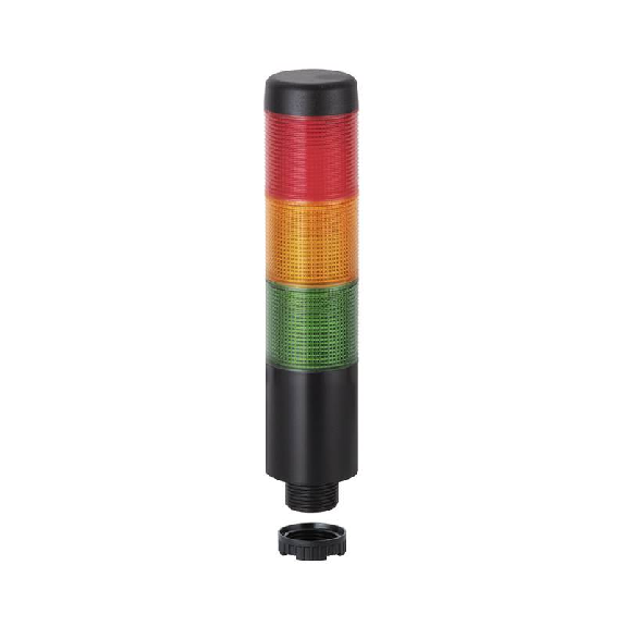 K37 fiche 24VAC/DC VERT/ORANGE/ROUGE 85db pulsé IP65 Ø37,5mm NOIR-Lire la description