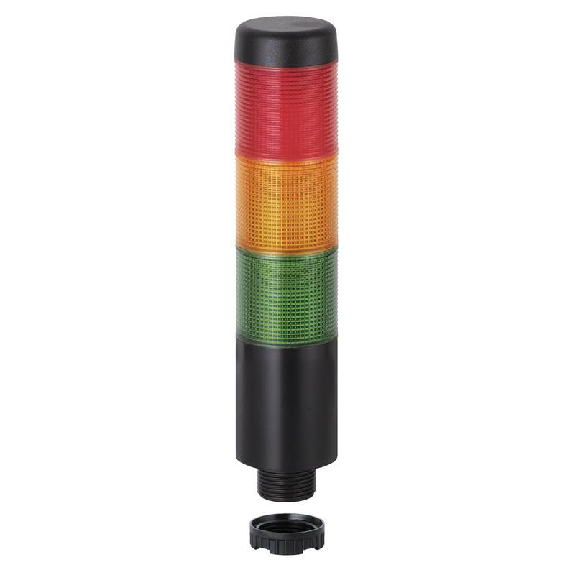 K37 câble 24VAC/DC VERT/ORANGE/ROUGE 85dB pulsé IP65 Ø37,5mm NOIR-Lire la description