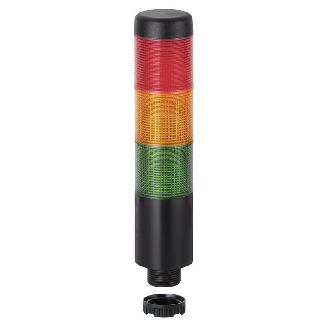 K37 câble 24VAC/DC VERT/ORANGE/ROUGE 85dB pulsé IP65 Ø37,5mm NOIR-Lire la description