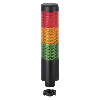 K37 câble 24VAC/DC VERT/ORANGE/ROUGE 85dB pulsé IP65 Ø37,5mm NOIR
