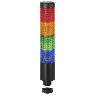 K37 fiche 24VAC/DC BU/GN/YE/RD IP65 Ø37,5mm NOIR-Lire la description
