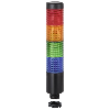 K37 fiche 24VAC/DC BU/GN/YE/RD IP65 Ø37,5mm NOIR