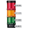 KS72 Classic BWM 24VAC/DC GN/YE/RD IP65 Ø70mm NOIR