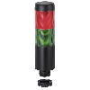 K37 fiche 24VAC/DC VERT/ROUGE IP65 Ø37,5mm NOIR