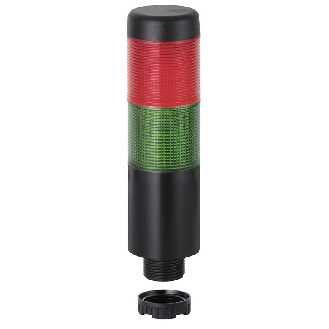 K37 fiche 24VAC/DC VERT/ROUGE IP65 Ø37,5mm NOIR-Lire la description