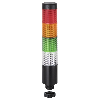 K37 câble 24VAC/DC CL/GN/YE/RD 85dB pulsé IP65 Ø37,5mm NOIR