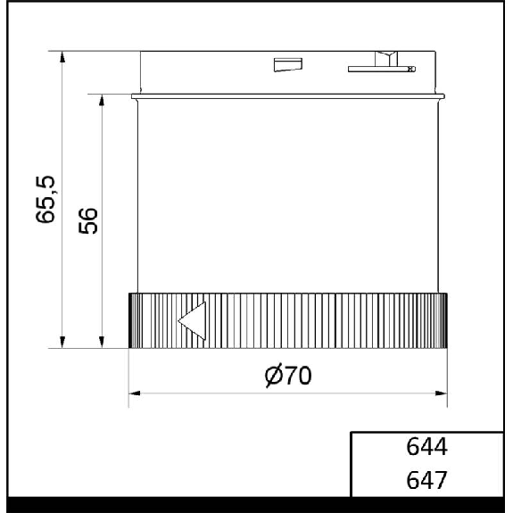 TwinLIGHT Design 24VAC/DC ORANGE IP65 Ø70mm TRANSPARENT-Lire la description