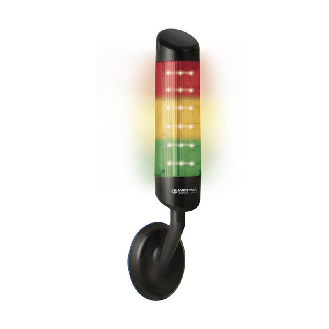 CleanSIGN WM continu 85dB 24VDC VERT/ORANGE/ROUGE IP67,IP69K NOIR-Lire la description