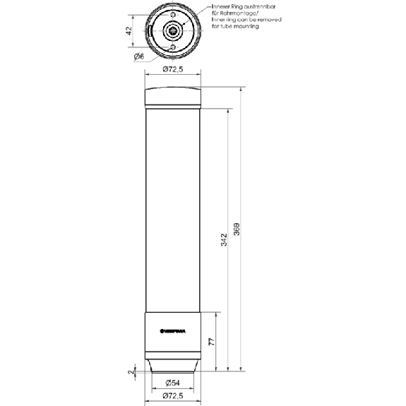 eSIGN 15 Segments MC 24VDC Ø72mm M12 8P eSIGN 15 Segments MC 24VDC Ø72mm M12 8P-Lire la description