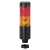 K37 fiche 24VAC/DC ORANGE/ROUGE 85dB pulsé IP65 Ø37,5mm NOIR