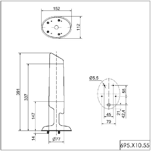 Colonne lumineuse multicolore 85dB IP67/IP69K-Lire la description