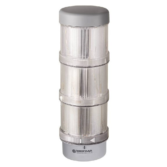KS72 Design BWM 24VAC/DC GN/YE/RD IP65 Ø70mm ARGENTE-Lire la description