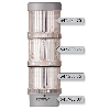 KS72 Design BWM 24VAC/DC GN/YE/RD IP65 Ø70mm ARGENTE