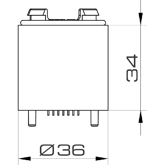 Feu BABYTWS TRANSPARENT S CO V24DAC IP65 Ø36mm-Lire la description