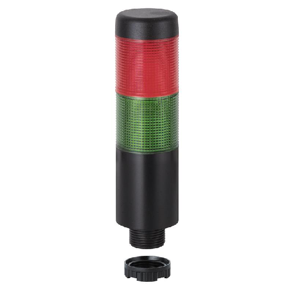K37 câble 2m 24VAC/DC VERT/ROUGE IP65 Ø37,5mm NOIR-Lire la description