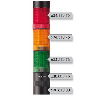 KS40 Classic BWM 24VAC/DC GN/YE/RD IP66 Ø40mm NOIR-Lire la description