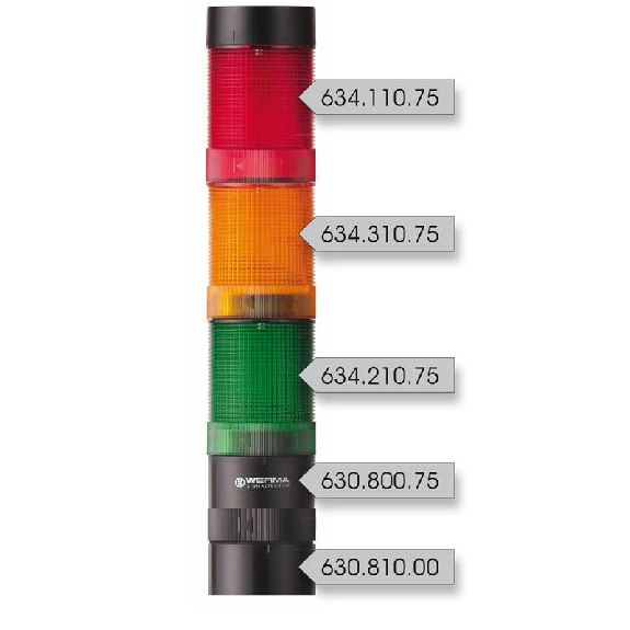 KS40 Classic BWM 24VAC/DC GN/YE/RD IP66 Ø40mm NOIR-Lire la description