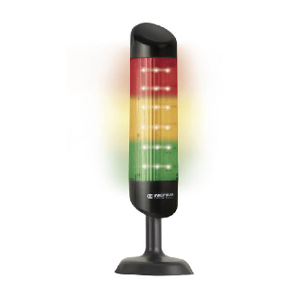 CleanSIGN BM continu 85dB 24VDC VERT/ORANGE/ROUGE IP67,IP69K NOIR-Lire la description